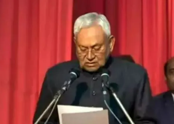 Nitish Kumar: Taking Oath 9th Time as CM of Bihar State in India.